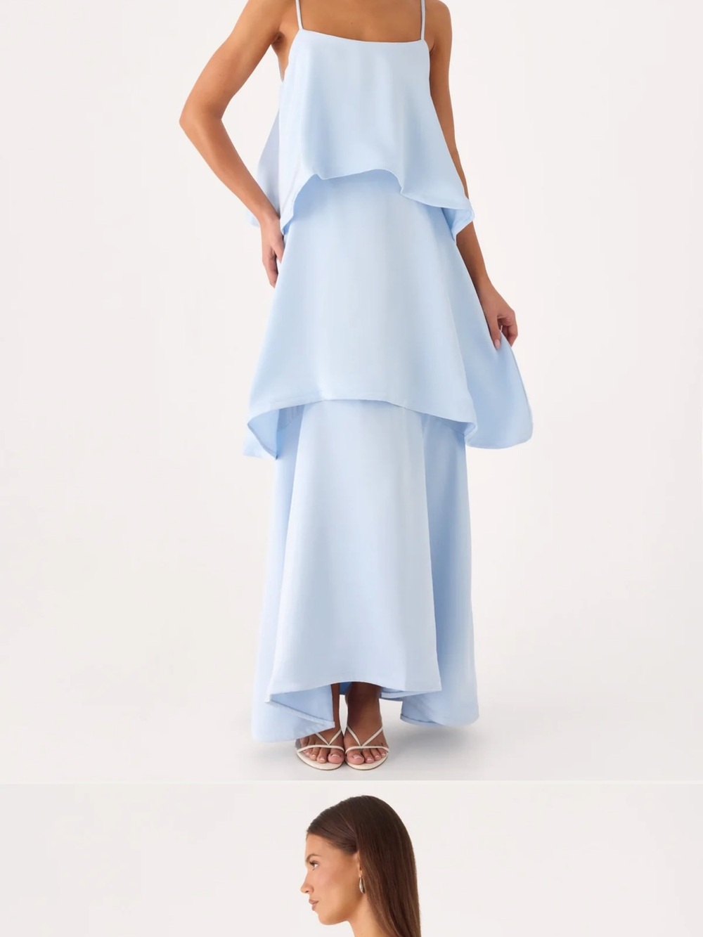 Peppermayo Light Blue Tiered Maxi Dress - Picture 3 of 3